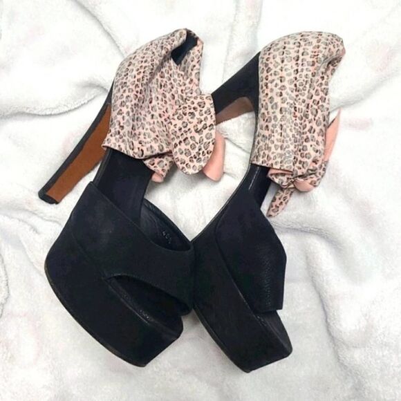 Michael Perry High Heel Cheetah Print Leather 10 - Picture 16 of 16